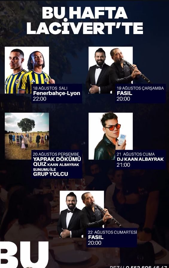 Lacivert arşivinden etkinlik programı